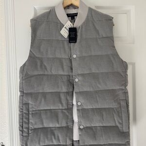 Mizzen+Main Men’s Light Gray Quilted Vest